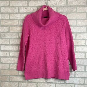 Talbots Pink  Cowl Neck knit Sweater size M